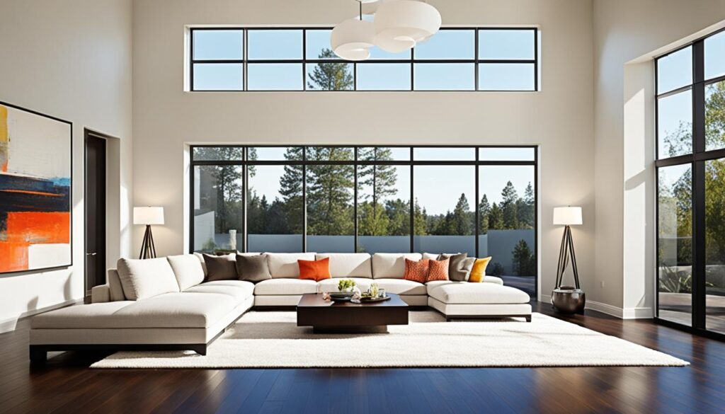 Contemporary interior design living room