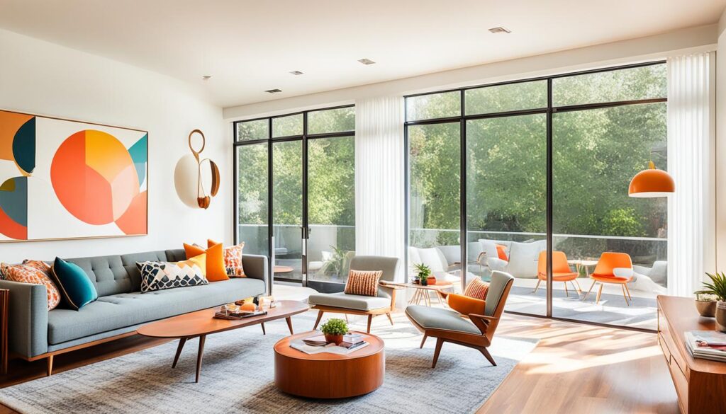 Mid-century modern living room