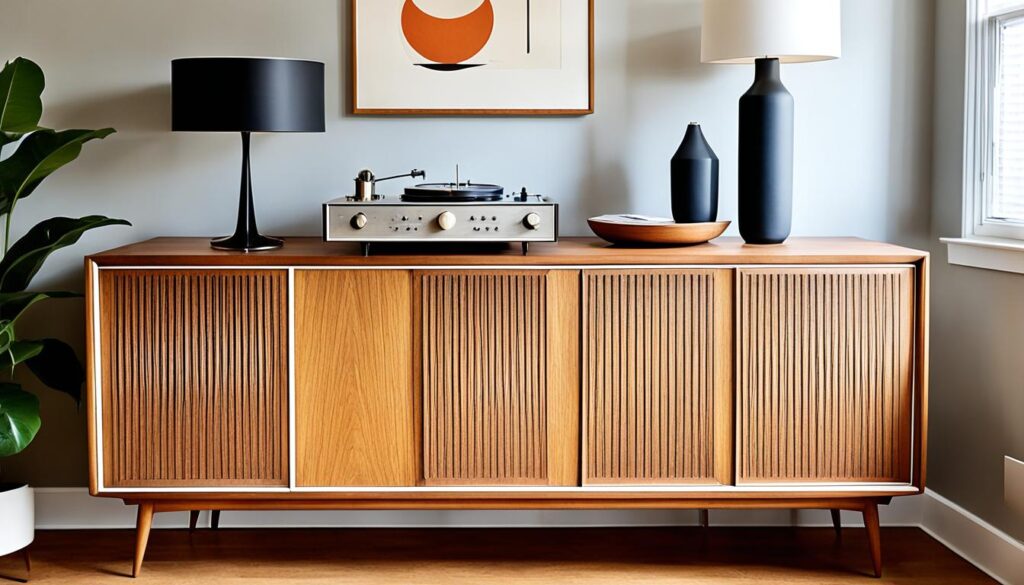 Vintage furniture in mid-century modern style